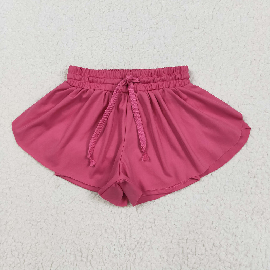 Sibling Baby Girls Colorful Skort Yoga Shorts Bottoms: Red / 2T