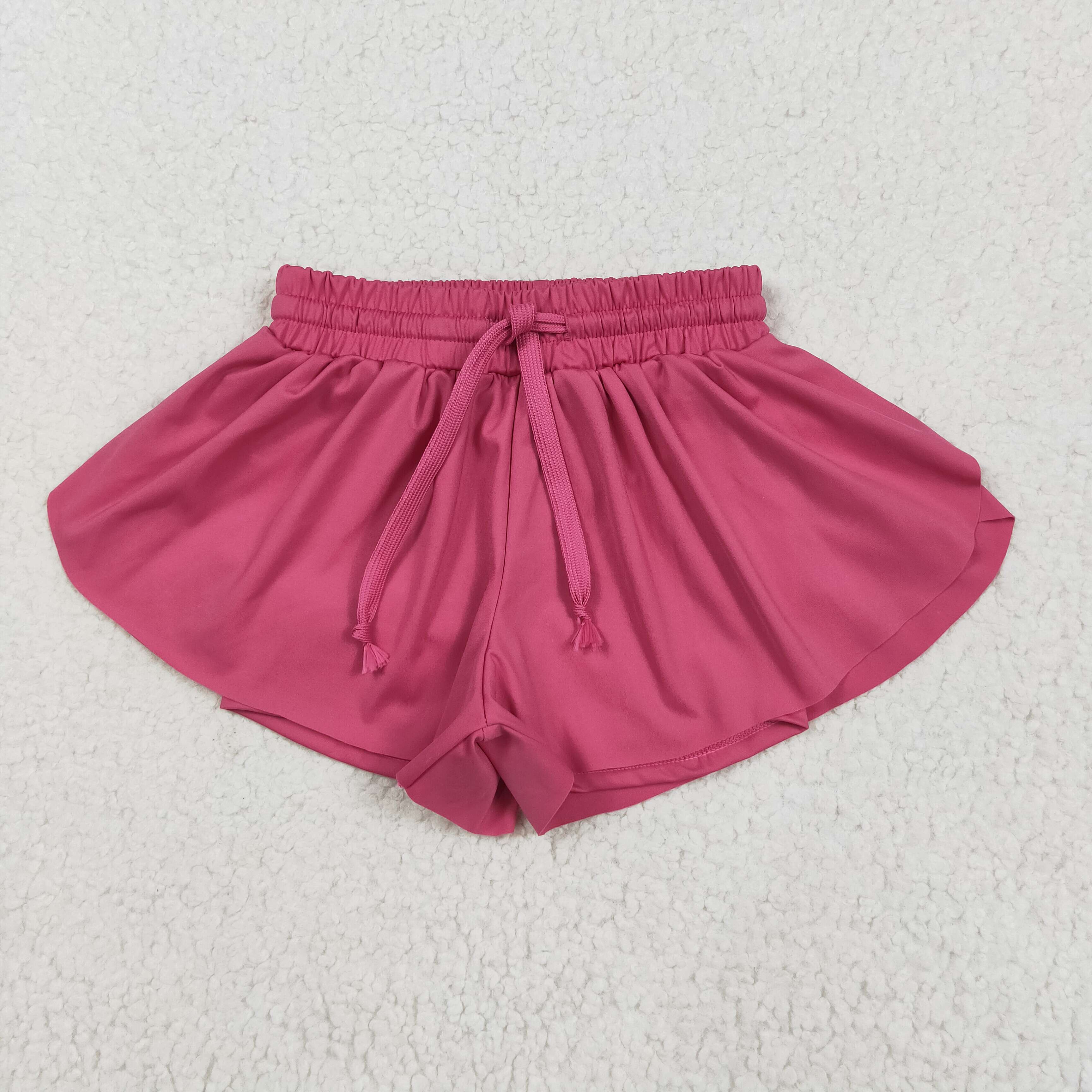 Sibling Baby Girls Colorful Skort Yoga Shorts Bottoms: Red / 2T