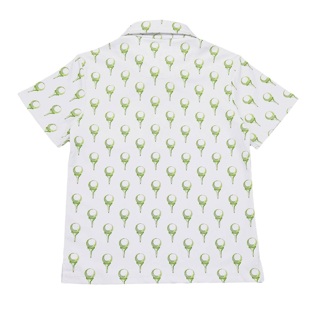 Inshore Boys Performance SS Polo White Golf