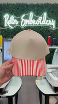 Red Stripes Trucker Hat (blank)