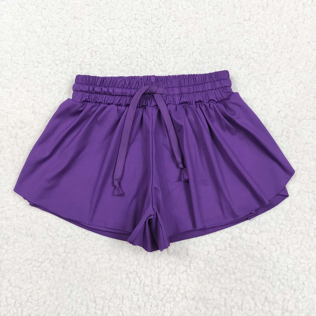 Sibling Baby Girls Colorful Skort Yoga Shorts Bottoms: Red / 2T