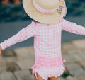 Pink Gingham Swimsuit