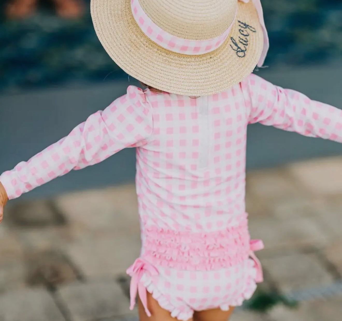 Pink Gingham Swimsuit
