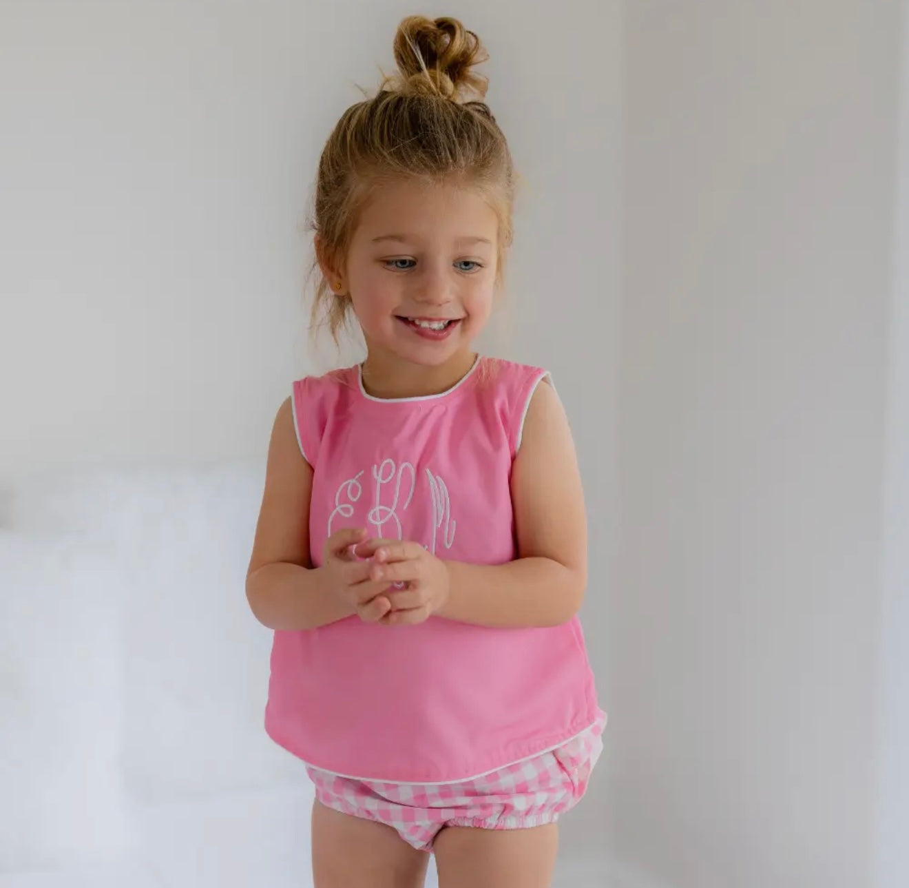 Girls Swing Back Bloomer Set-Pink