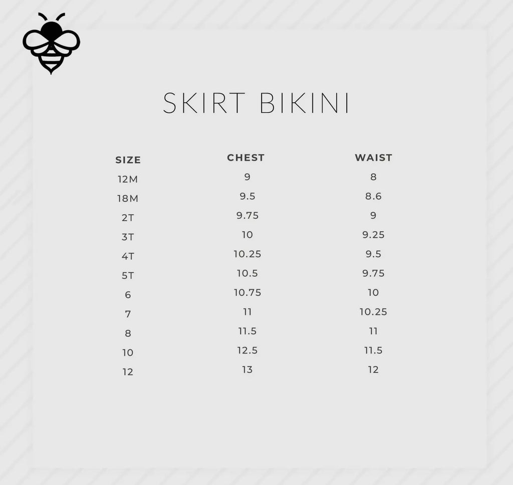Girls Two Piece Skirt Swimsuit